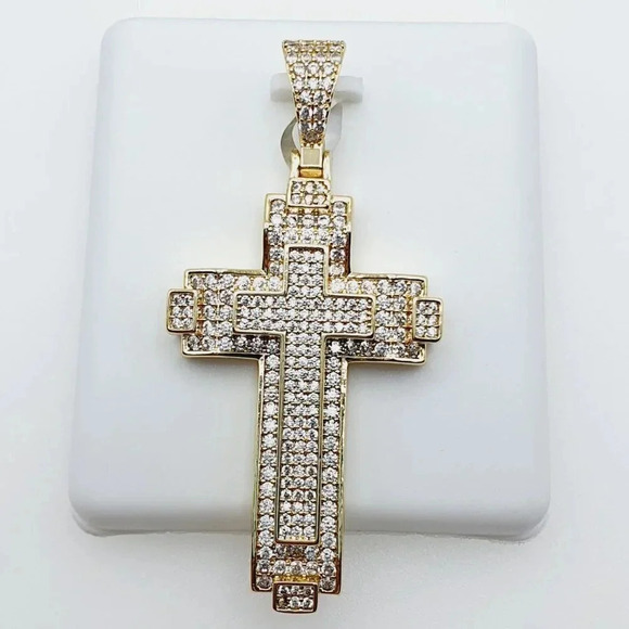 14K Gold Plated Cubic Zircon Pendant, EVBRS509 - Picture 6 of 10